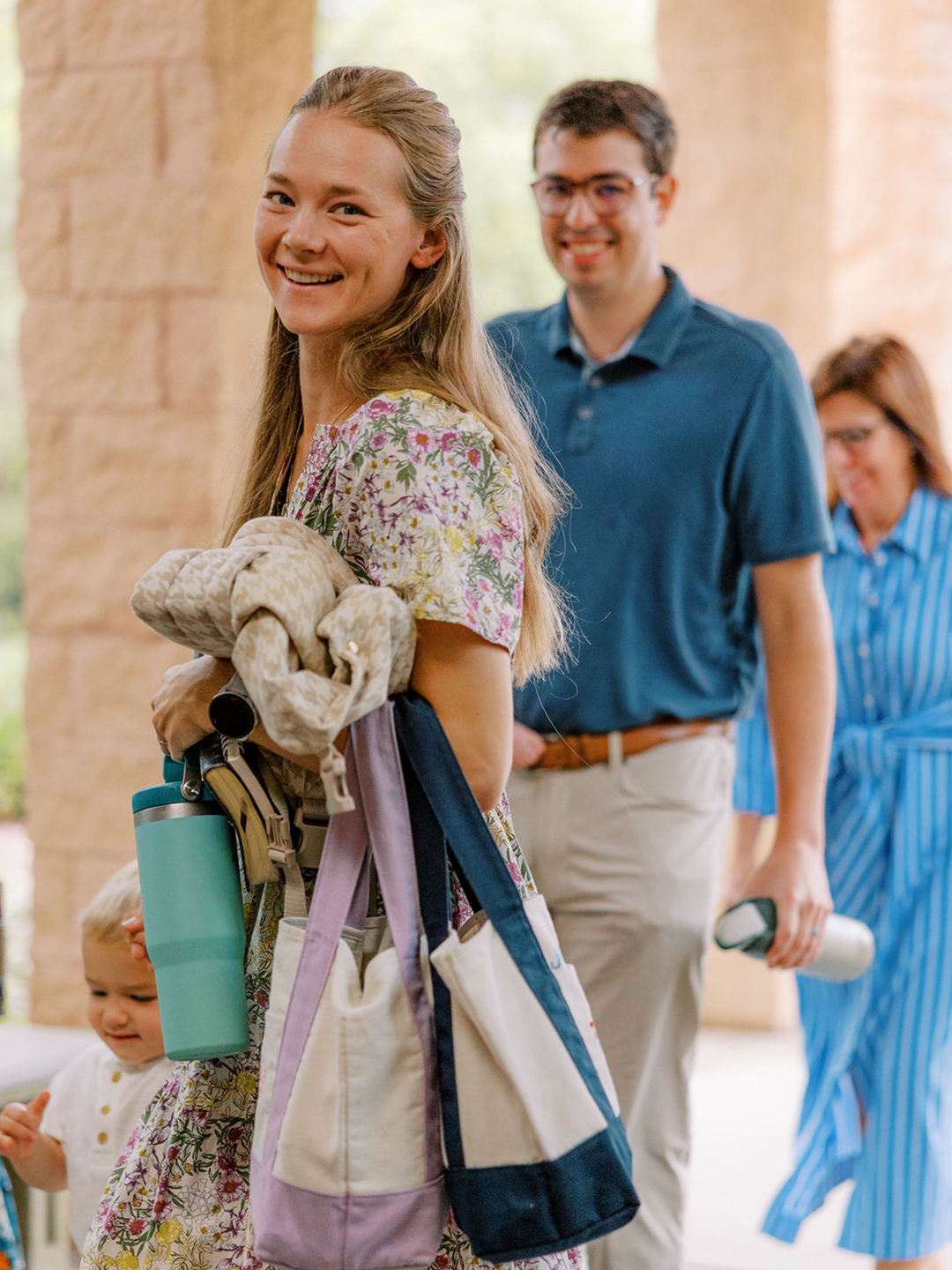 smiling congregation member